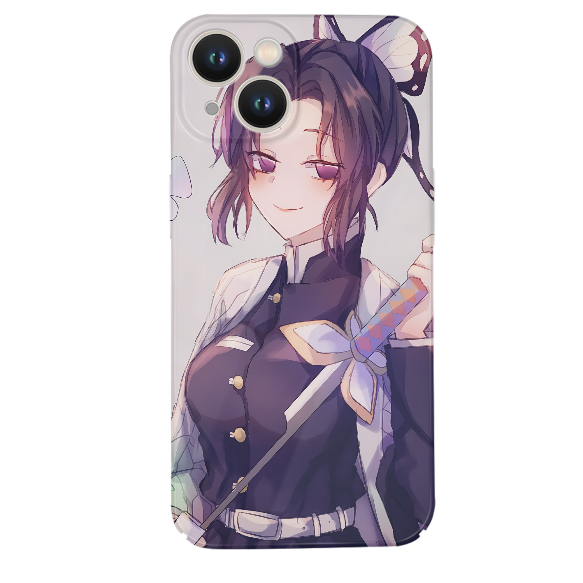 （画像用） 鬼滅の刃（きめつのやいば）蟲柱-胡蝶 しのぶ／こちょう しのぶ Kochou Shinobu 【iPhone 14シリーズ対応】ハードケース